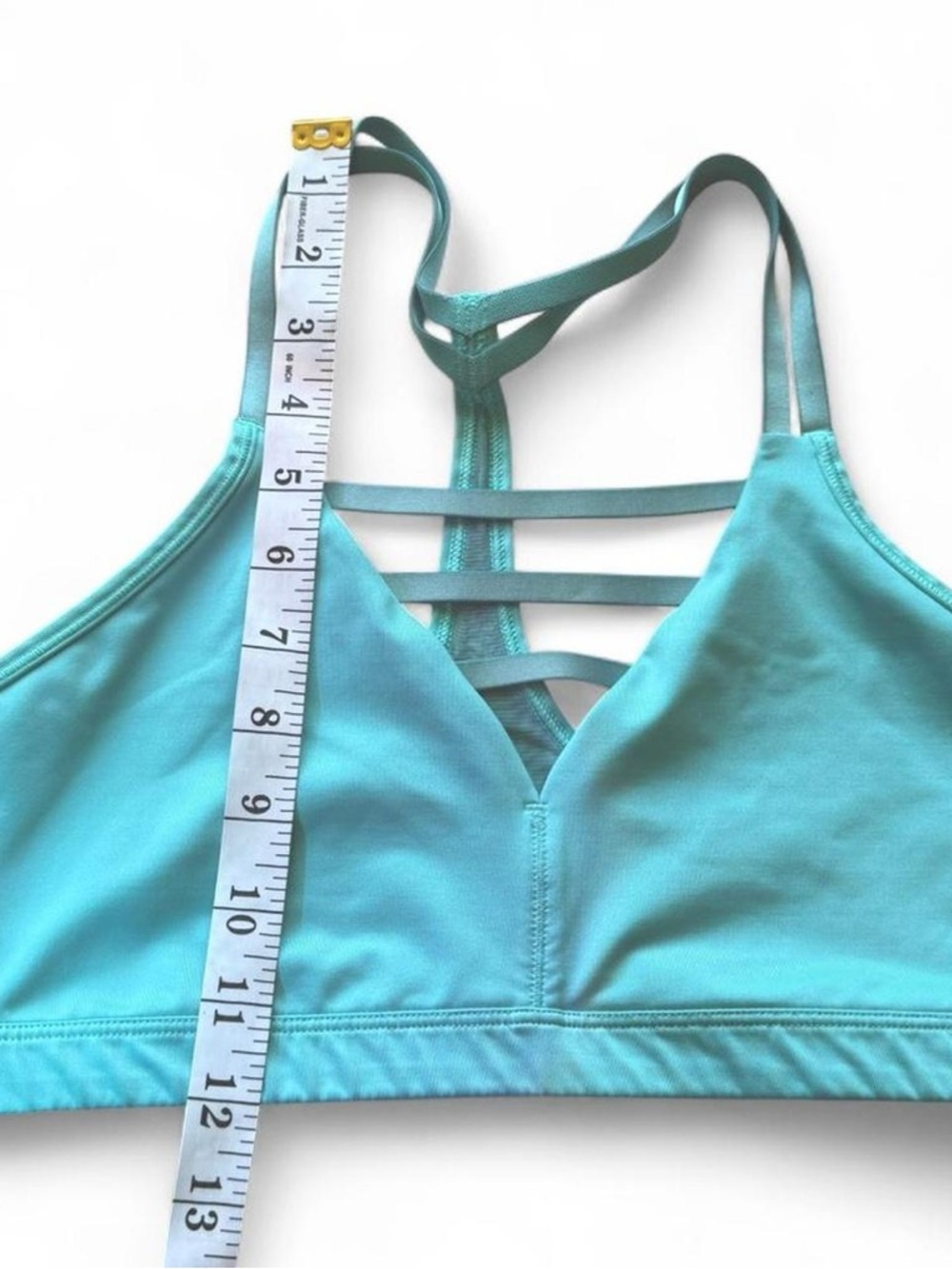 Victoria’s Secret VSX Strappy Plunge Sport Bra M Turquoise - Picture 8 of 8